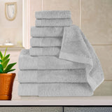 Rayon from Bamboo Eco-Friendly Fluffy Soft Solid 9 Piece Towel Set