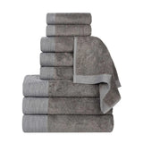Rayon from Bamboo Eco-Friendly Fluffy Soft Solid 9 Piece Towel Set