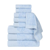 Rayon from Bamboo Eco-Friendly Fluffy Soft Solid 9 Piece Towel Set