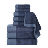 Rayon from Bamboo Eco-Friendly Fluffy Soft Solid 9 Piece Towel Set
