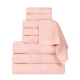 Rayon from Bamboo Eco-Friendly Fluffy Soft Solid 9 Piece Towel Set