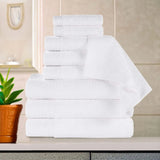 Rayon from Bamboo Eco-Friendly Fluffy Soft Solid 9 Piece Towel Set