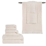 Rolla Cotton Geometric Jacquard Plush Soft Absorbent 9 Piece Towel Set