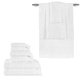 Rolla Cotton Geometric Jacquard Plush Soft Absorbent 9 Piece Towel Set