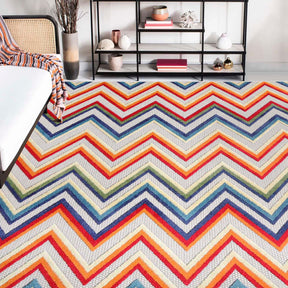 Acacia Geometric Zigzag Area Rug Modern Indoor Outdoor Rugs
