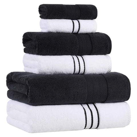 Turkish Cotton Plush Towel Set 6 Piece