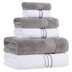 6-Piece Plush Turkish Cotton Towel Bundle