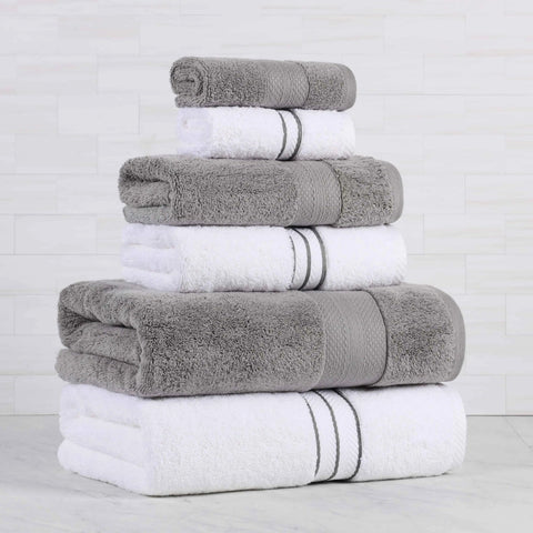 Turkish Cotton Plush Towel Set 6 Piece