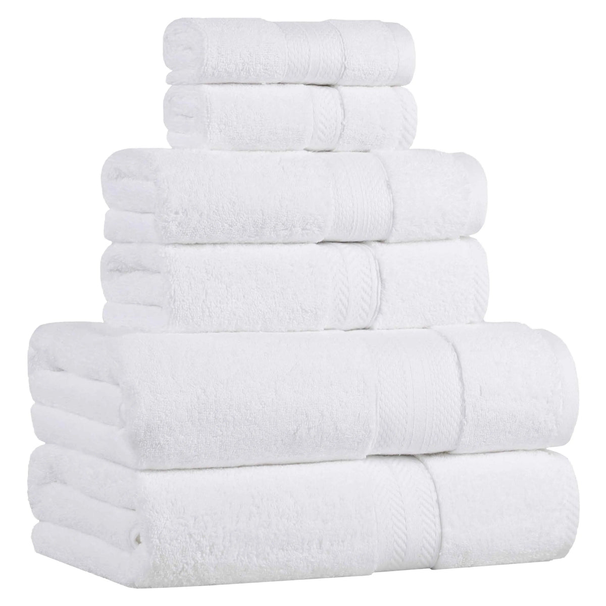 6-Piece Plush Turkish Cotton Towel Bundle