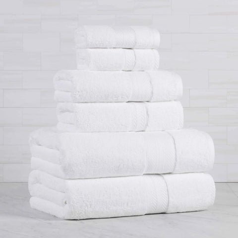 Turkish Cotton Plush Towel Set 6 Piece