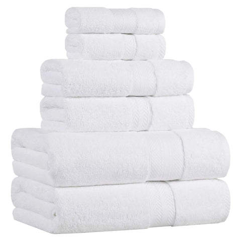 Turkish Cotton Plush Towel Set 6 Piece