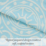 Lightweight Cotton Blend Oversized King Bedspread Sets Adalie Medallion Jacquard