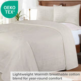 Lightweight Cotton Blend Oversized King Bedspread Sets Adalie Medallion Jacquard