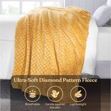 Flannel Fleece Blanket – Alaska Diamond Quilted - Warm and Plush