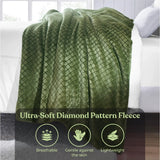Flannel Fleece Blanket – Alaska Diamond Quilted - Warm and Plush