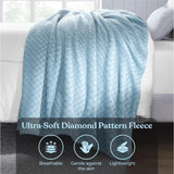 Flannel Fleece Blanket – Alaska Diamond Quilted - Warm and Plush