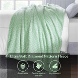 Flannel Fleece Blanket – Alaska Diamond Quilted - Warm and Plush