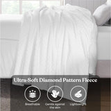 Flannel Fleece Blanket – Alaska Diamond Quilted - Warm and Plush