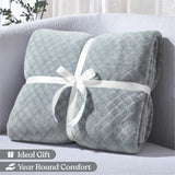 Flannel Fleece Blanket – Alaska Diamond Quilted - Warm and Plush