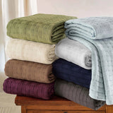 100% Cotton Thermal Blanket – Basketweave All-Season, Lightweight & Breathable