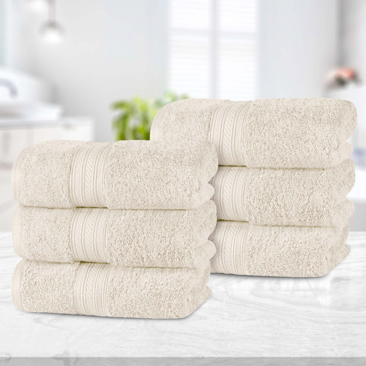 Cotton Terry Hand Towel Set 6-Piece - Atlas