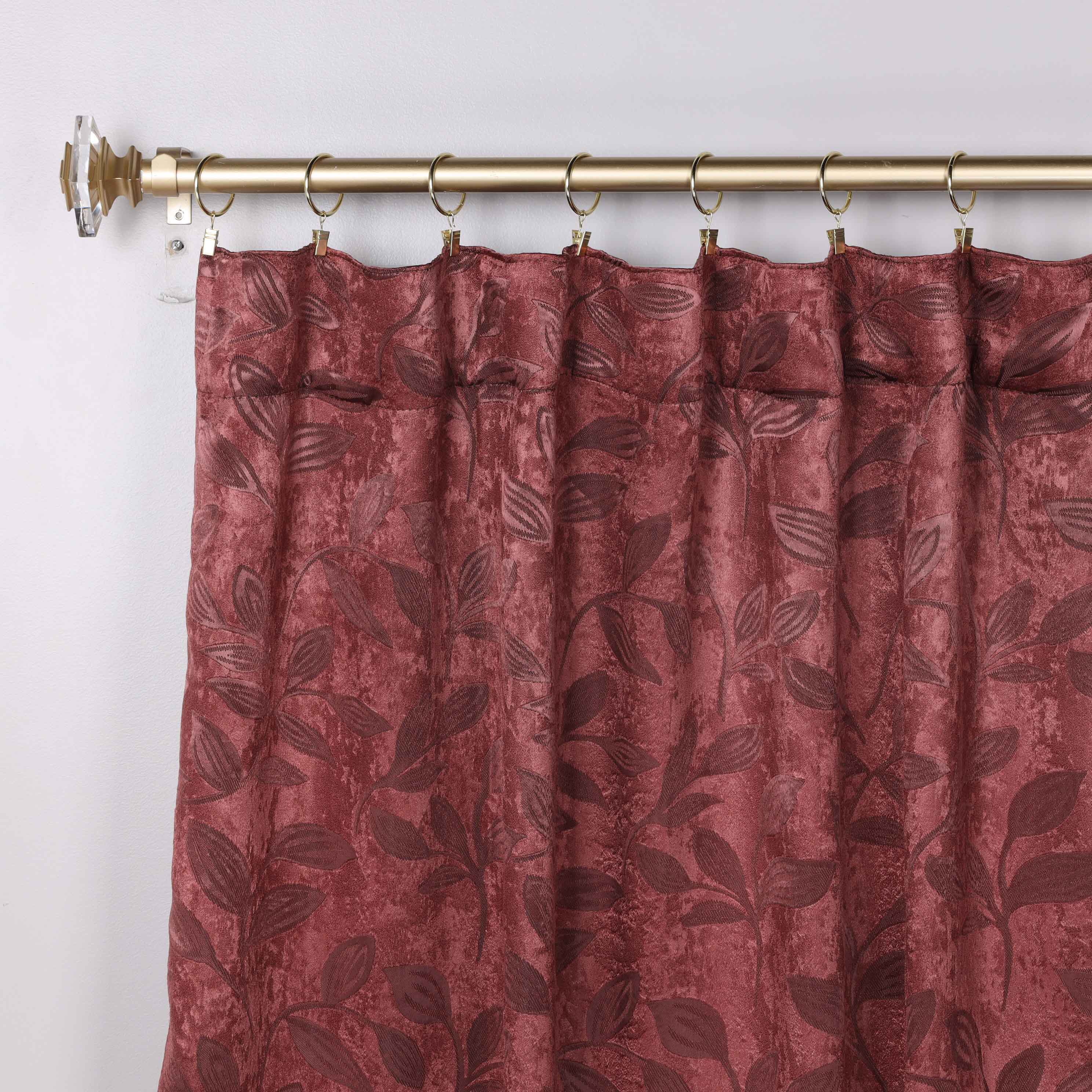 Leaves Room Darkening Back Tabs Blackout Curtain Panels, Set of 2