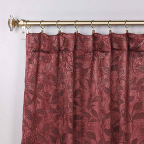 Leaves Room Darkening Back Tabs Blackout Curtain Panels, Set of 2