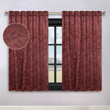 Leaves Room Darkening Back Tabs Blackout Curtain Panels, Set of 2