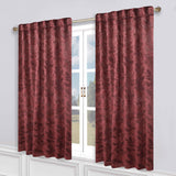 Leaves Room Darkening Back Tabs Blackout Curtain Panels, Set of 2