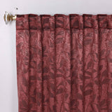 Leaves Room Darkening Back Tabs Blackout Curtain Panels, Set of 2