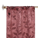 Leaves Room Darkening Washable Blackout Curtain Panels, Set of 2