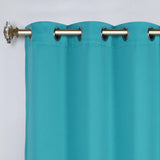 Classic Modern Solid Room Darkening Blackout Curtain Panels, Set of 2