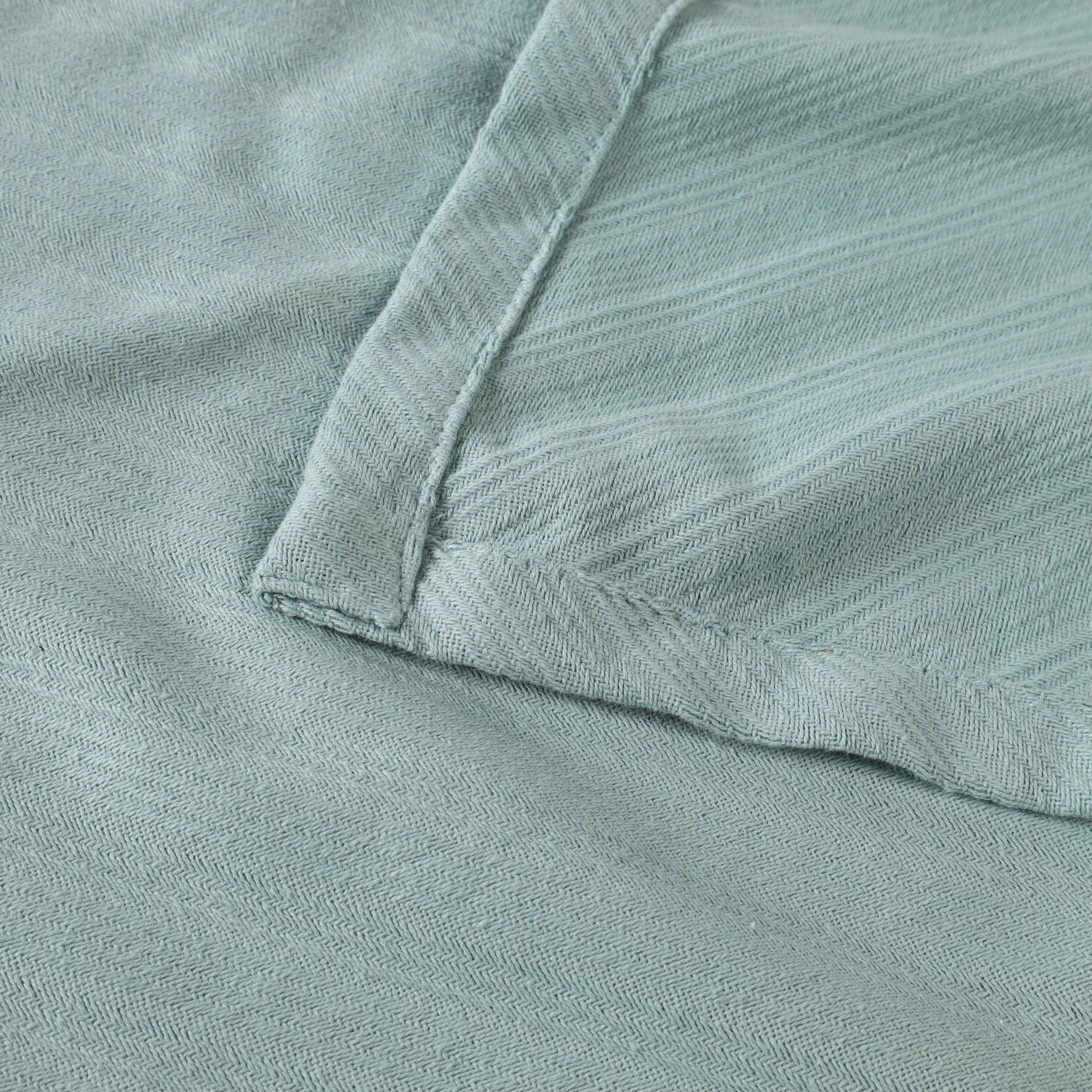 Milan Cotton Textured Jacquard Striped Lightweight Woven Blanket