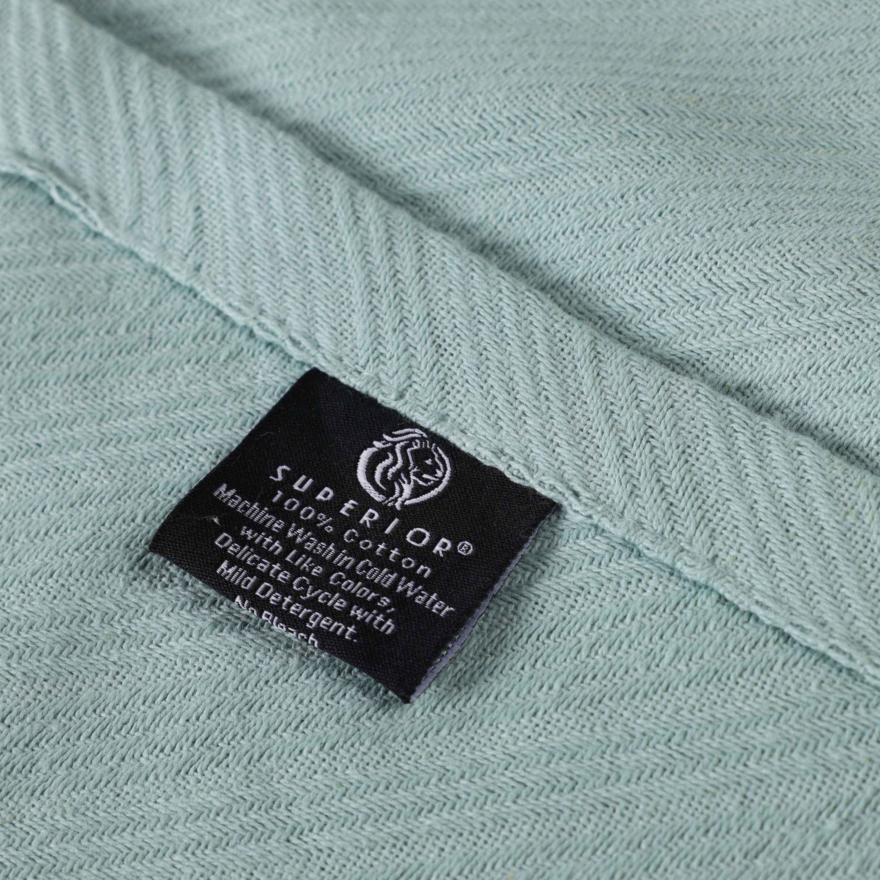 Milan Cotton Textured Jacquard Striped Lightweight Woven Blanket