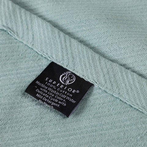 Milan Cotton Textured Jacquard Striped Lightweight Woven Blanket