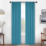 Solid Room Darkening Blackout Curtain Panels, Back Tabs, Set of 2