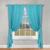 Classic Modern Solid Room Darkening Blackout Curtain Panels, Set of 2