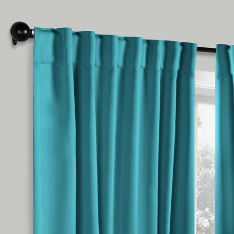Blackout Window Curtains Solid Room Darkening Back Tab Set of 2