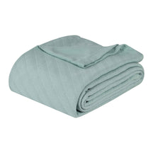 Milan Cotton Textured Jacquard Striped Lightweight Woven Blanket