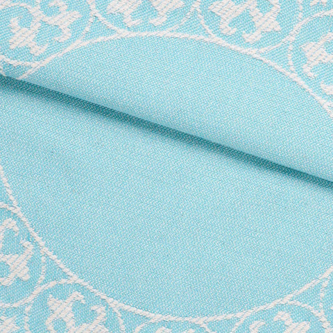 Lightweight Cotton Bedspread Set 3-Piece Lyron Floral Scroll Jacquard
