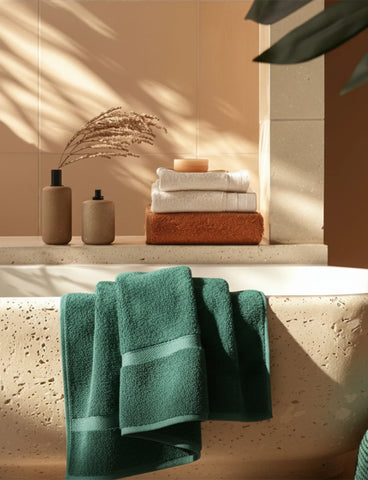 Egyptian Cotton Bath Towels Plush Absorbent Set of 2 Madison