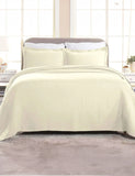 Lightweight Cotton Bedspread Sets 3-Piece Fleur De Lis Jacquard Matelassé