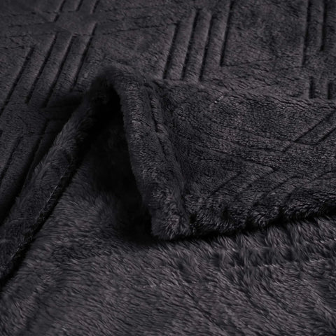 Atka Diamond Fleece Plush Ultra-Soft Fluffy Blanket