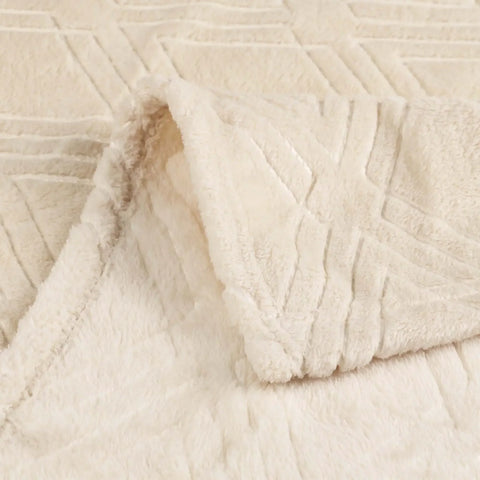 Atka Diamond Fleece Plush Ultra-Soft Fluffy Blanket