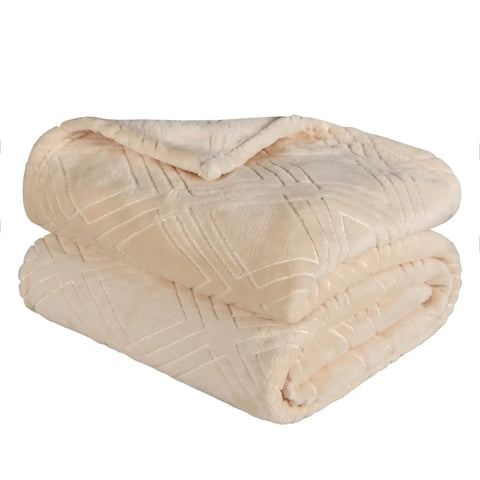 Atka Diamond Fleece Plush Ultra-Soft Fluffy Blanket