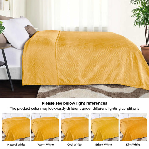 Atka Diamond Fleece Plush Ultra-Soft Fluffy Blanket