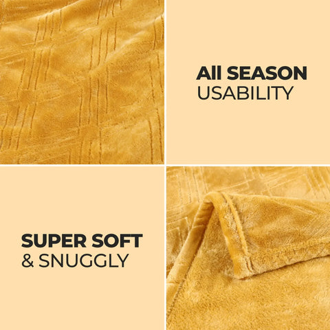 Flannel Fleece Blanket – Alaska Diamond Quilted - Warm and Plush