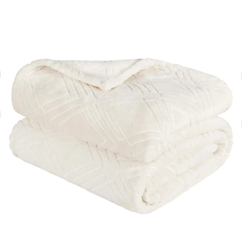 Atka Diamond Fleece Plush Ultra-Soft Fluffy Blanket
