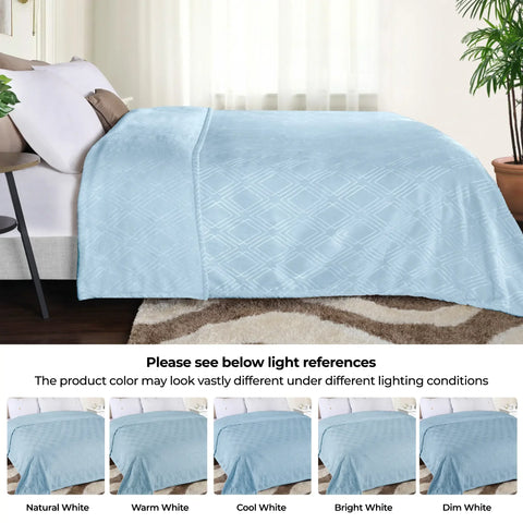 Flannel Fleece Blanket – Alaska Diamond Quilted - Warm and Plush