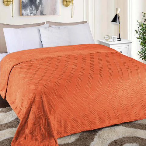Atka Diamond Fleece Plush Ultra-Soft Fluffy Blanket